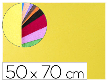 Goma EVA textura toalla Liderpapel 50x70cm. 60g/m² espesor 2mm. amarillo